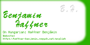 benjamin haffner business card